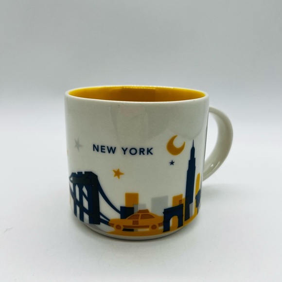 Starbucks New York Skyline Mug - White and Yellow You Are Here Collection NWOB - Picture 1 of 8